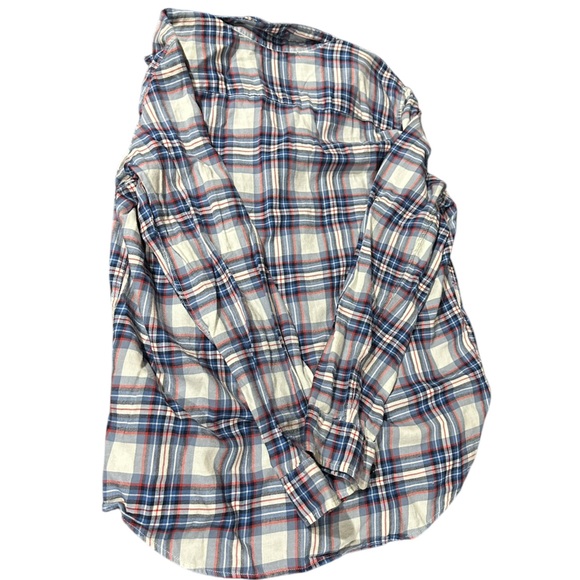 American eagle red white and blue button down flannel - Picture 2 of 4